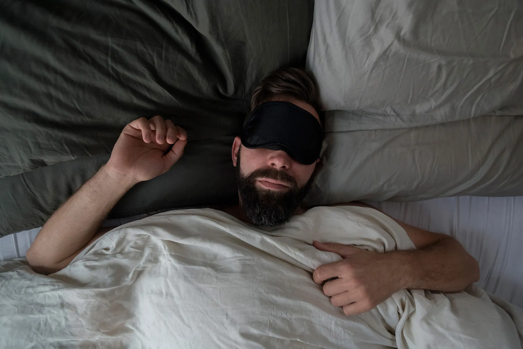 photo of man sleeping