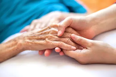 photo of caregivers hand