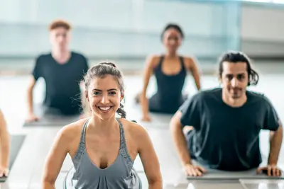 photo of yoga class